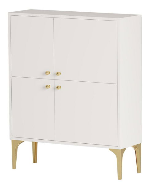 Szekrény Lipamo 6 (fehér + arany) 