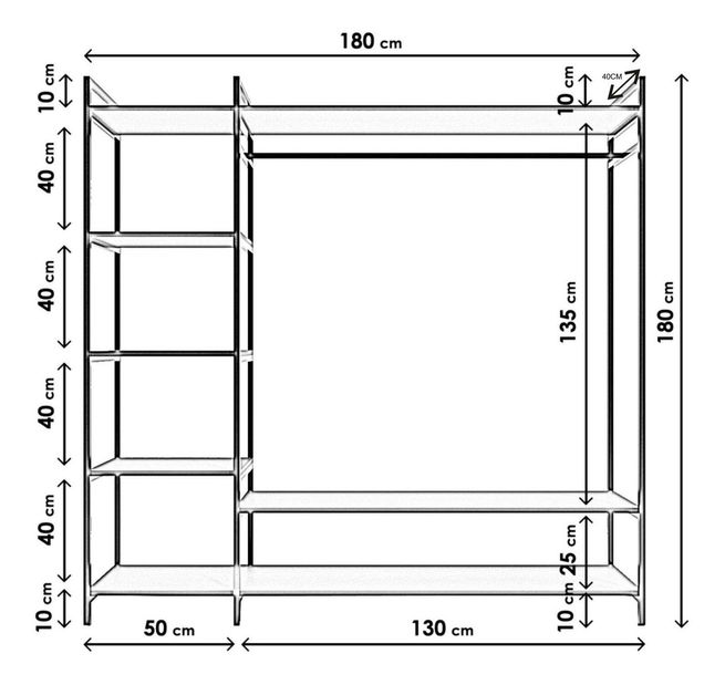 Regál Osteo (biela) 