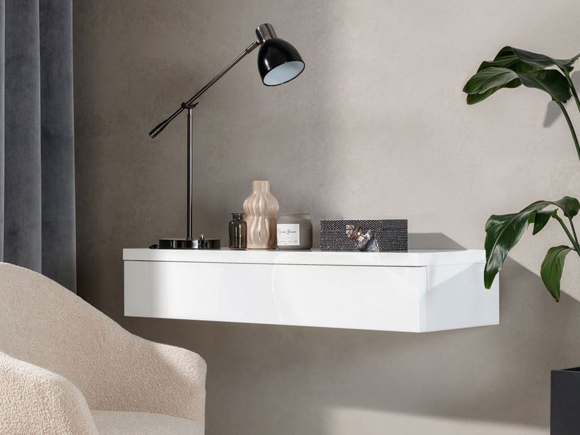 Toaletný stolík WP02 Whoopy (Biela + Biely lesk)