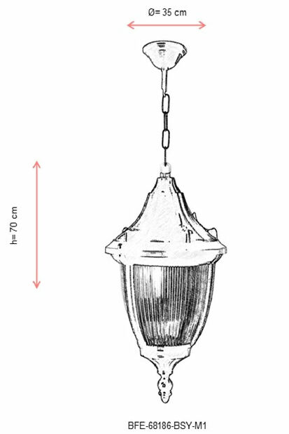 Lustră de exterior Monique (Negru)