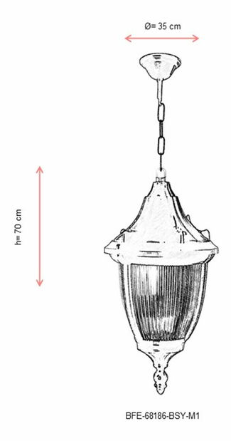 Vanjski luster Monique (crna)