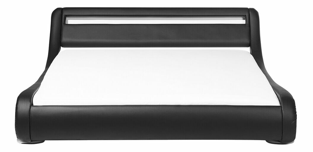 Manželská vodná posteľ 160 cm Anais (čierna) (s roštom a matracom)