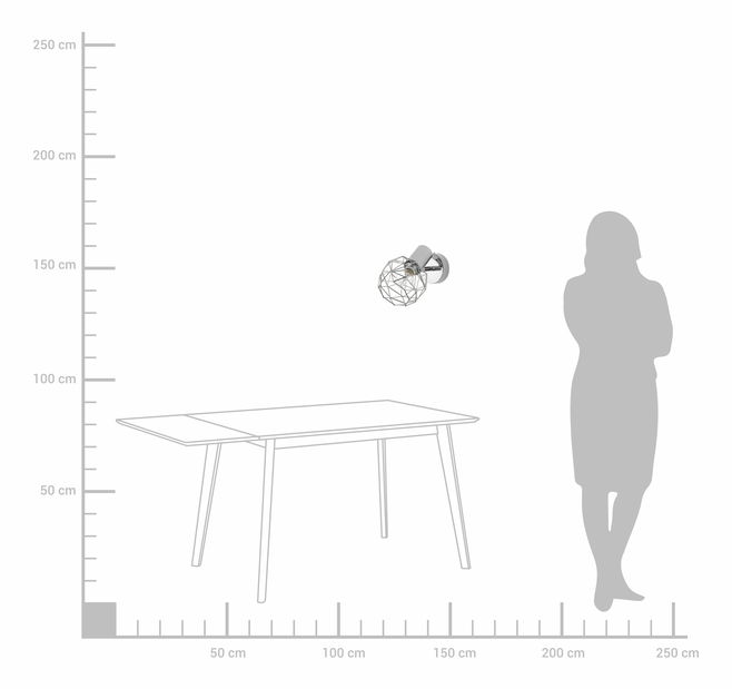 Lampă de tavan Caldas (argint)