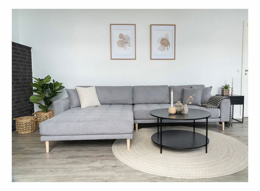 Rohová sedacia súprava (L) Lvaveriaora (svetlosivá)