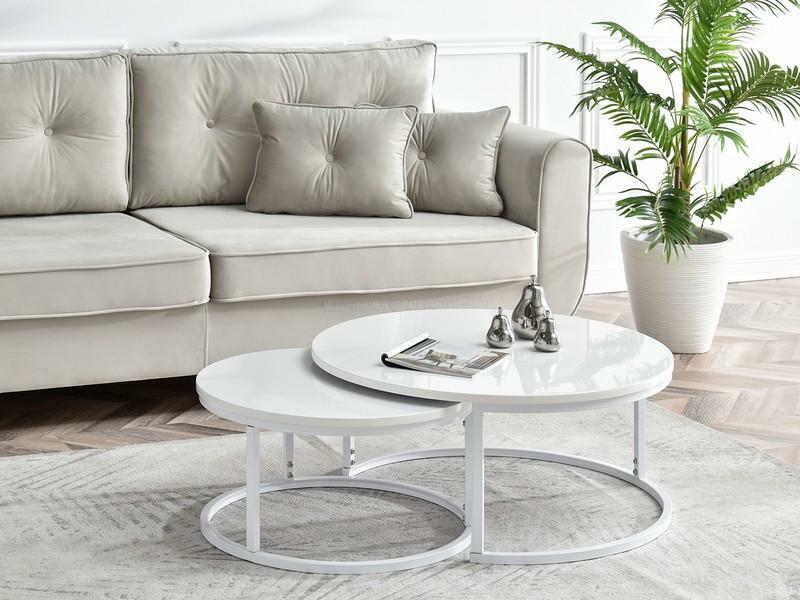 Măsuță de cafea Kolja Zest Xl (alb)