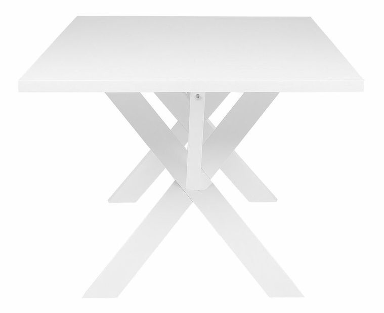 Masă de sufragerie Lupla (pentru 8 persoane) (alb)