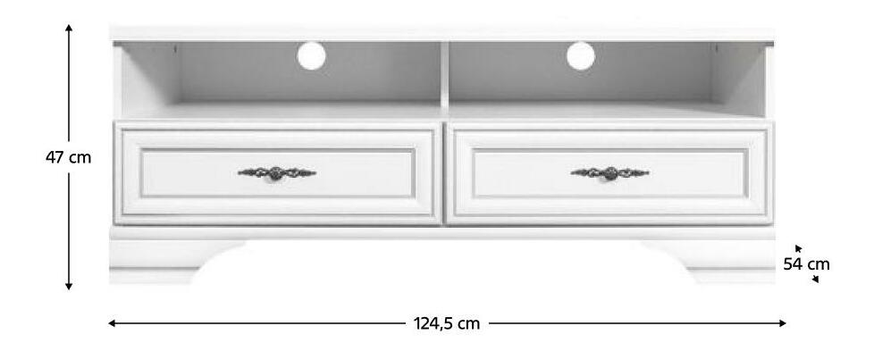 Masă TV + Dulap Kuito RTV2S (alb)