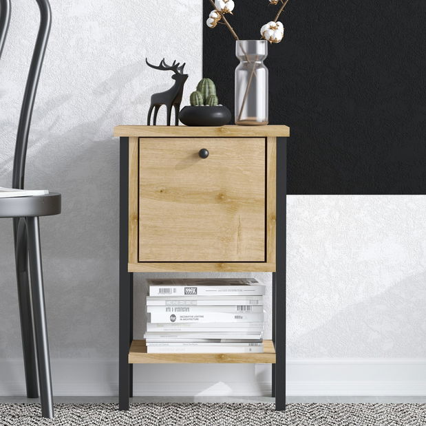 Príručný stolík Aliex 1 (Orech + Čierna)