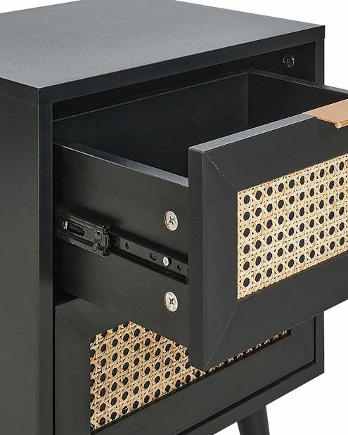 Éjjeliszekrény Opoza (fekete)