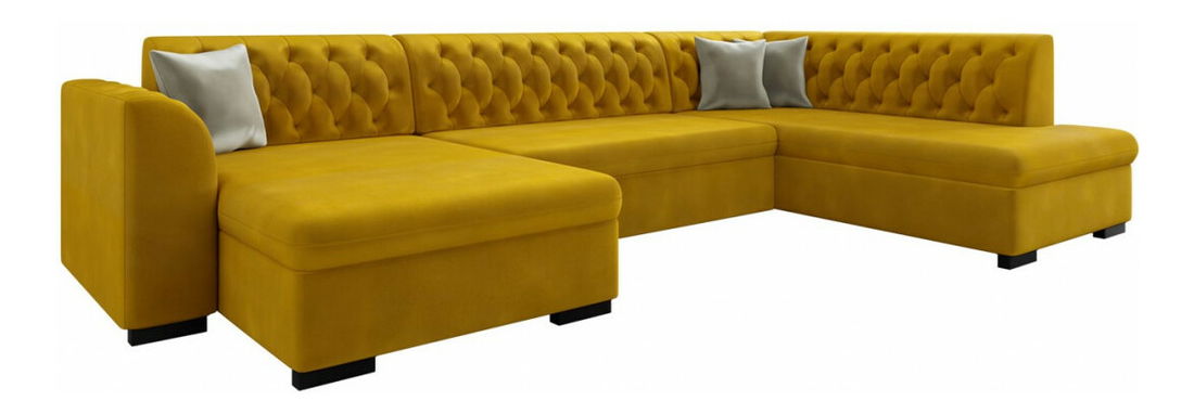 Sedacia súprava v tvare U Elarate (žltá) *bazár