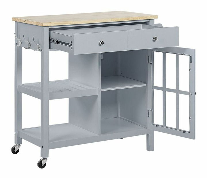 Servírovací vozík GONTO (sivá)