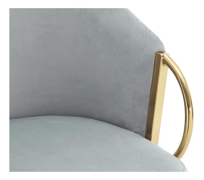 Set 2 ks. jedálenských stoličiek Archie DC 1171 (sivá + zlatá) 