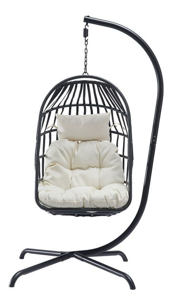 Viseća fotelja Remako (crna + krem) 