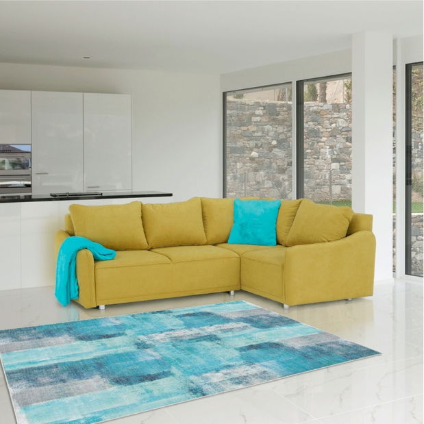 Rohová sedačka Lerat (horčicová) (P)