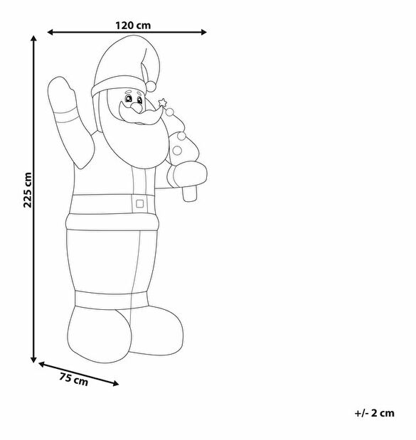 LED dekoracija Santa Claus Ivaza (crvena)