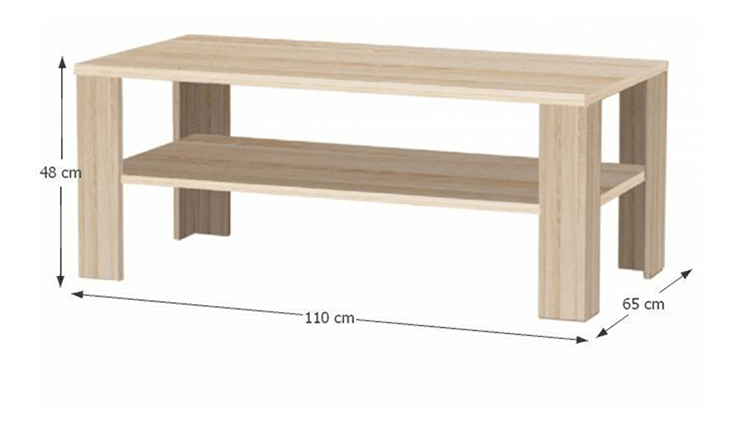 Konferenčný stolík Ikusi 22 (dub sonoma)
