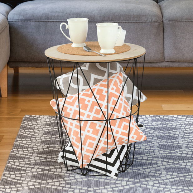 Kézi asztal Nanko typ 3 (természetes + fekete) *kiárusítás