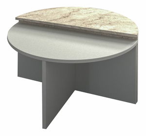 Set 2 buc. măsuțe cafea Doluna (travertin + gri)