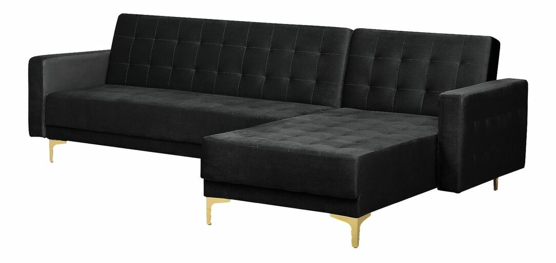 Sarok ülőgarnitúra Aberde (fekete) (B)