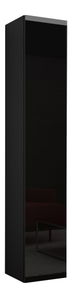 Vysoká závesná skrinka Zigo 180 (čierny + čierny lesk) *bazár