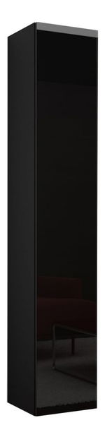 Vysoká závesná skrinka Zigo 180 (čierny + čierny lesk) *bazár