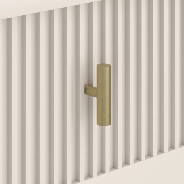 Nočný stolík Militaba (kašmír + zlatá) 