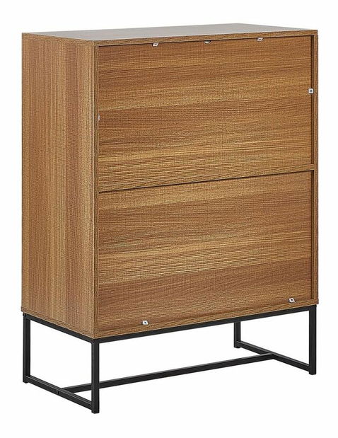 Dulap NAVVEA (patru uși) (lemn deschis + alb)