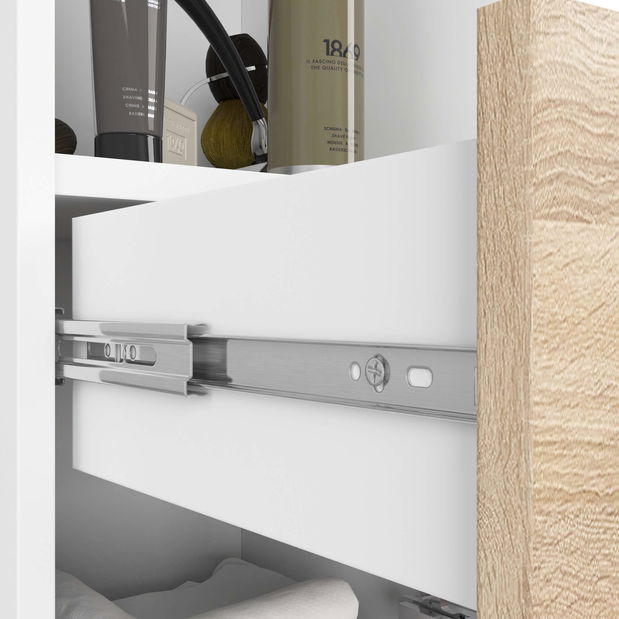 Kúpeľňová skrinka Farid TYP3 (biela + dub sonoma)