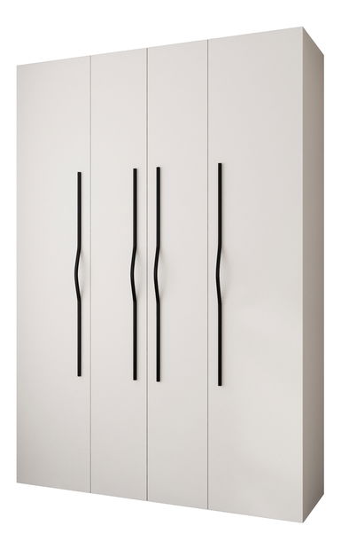 Dulap de haine 170 cm Carmela 40-2 (alb + Negru)