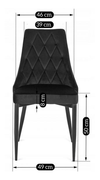 Scaun sufragerie Catedral (negru) 