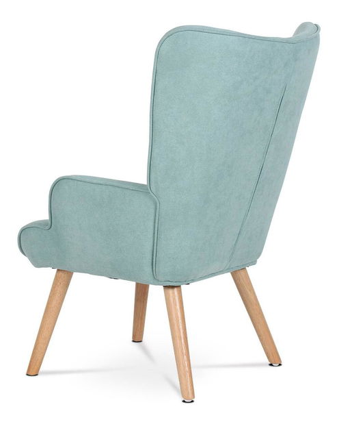 Fotoliu cu suport picioare Avanzabamos (albastru deschis)