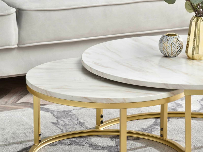 Măsuță de cafea Kolja Zest Xl (bej + auriu)