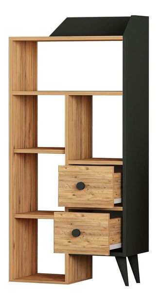 Regál Dekube 1 (atlanti fenyő + fekete) 