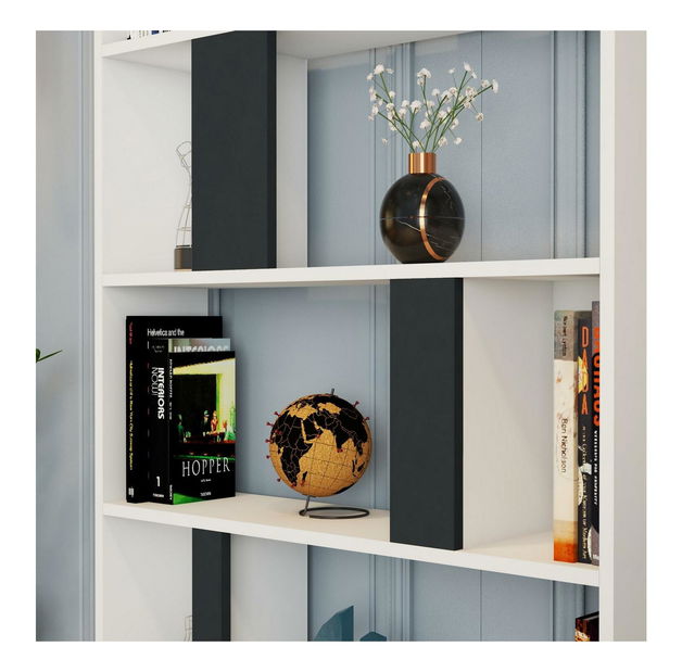 Regál Limba (biela + antracit)