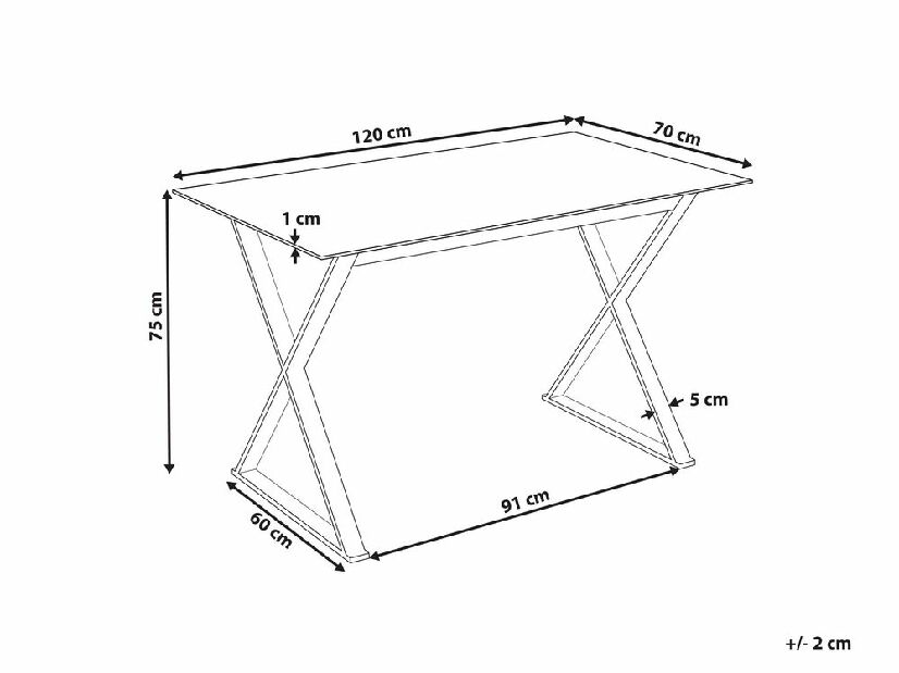 Masă de sufragerie Ariane (Alb + Auriu) (pentru 4 persoane)