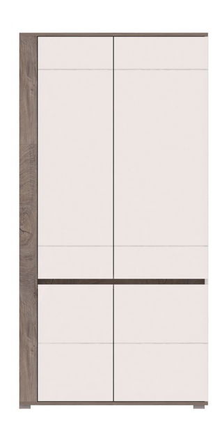 Šatníková skriňa Aren AS11 (dub enderein + lesk biely)