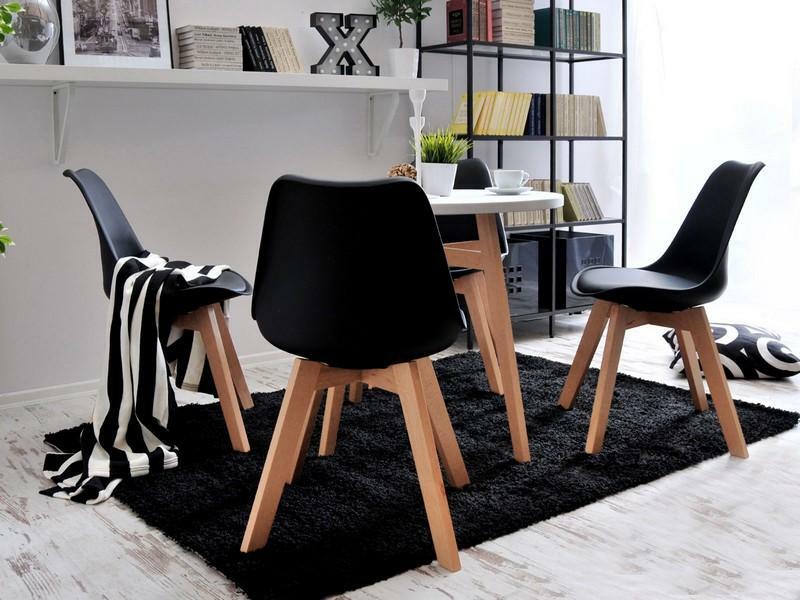 Stolica Large Wood (crna + bukva)