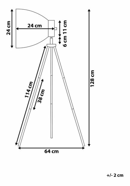 Stojanové svietidlo Tame (čierna)