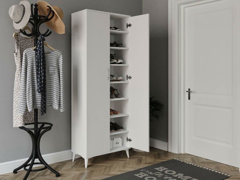 Botník (skrinka na topánky) Bisaka 3 (biela)