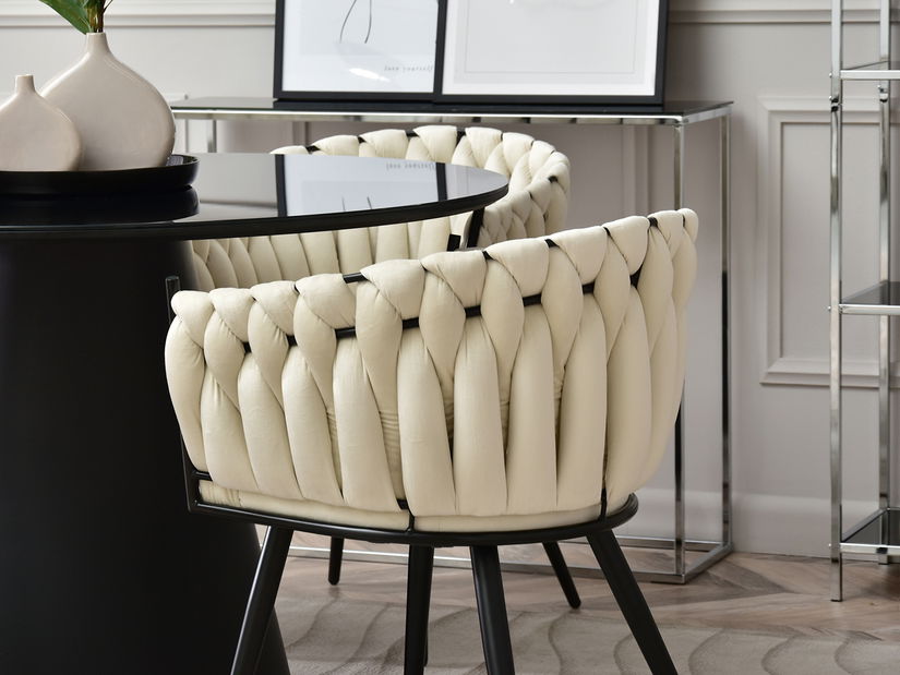 Jedálenská stolička Radio (smotanová + čierna)