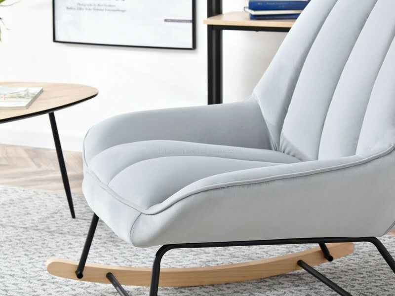 Kreslo Bertie (sivá + buk čierny)