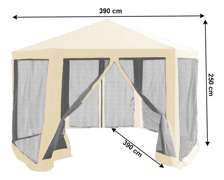 Foișor cort Rhoda (bej + negru)