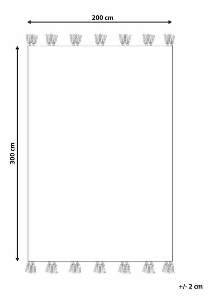 Szőnyeg 200 x 300 cm Martin (fekete)