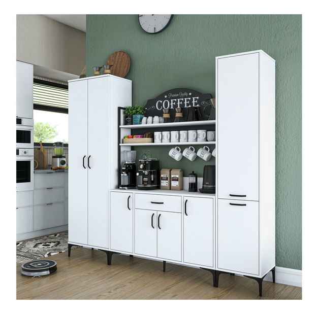 Set dulapuri bucătărie Jenaretta 50 (alb + negru)