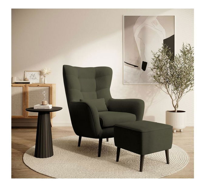 Tabure Veneza V1 (maslinasto zelena + crna)