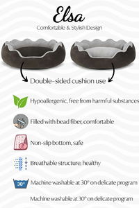 Peliešok pre domáce zviera Elsina L (sivá)