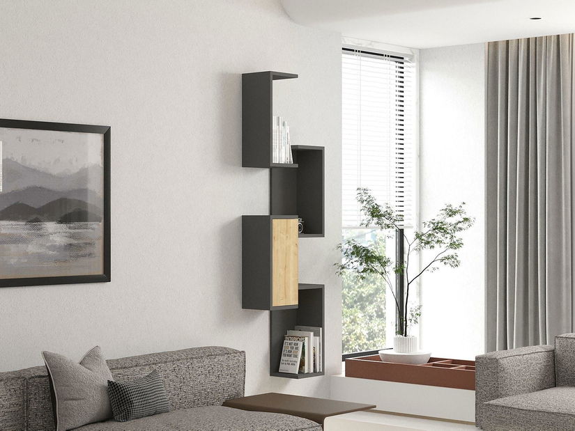 Polc Notipe 2 (antracit + tölgy) 