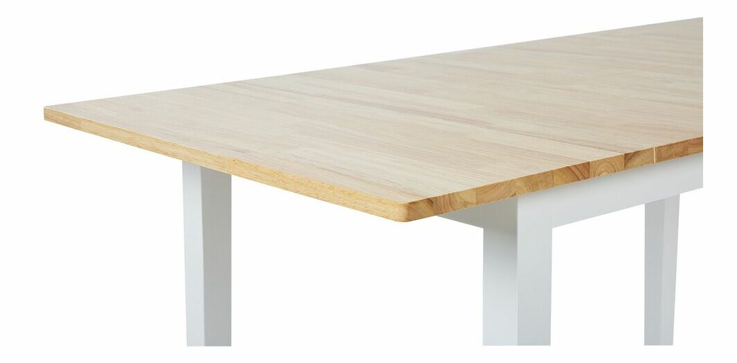 Blagovaonski stol HOWTON (svijetlo drvo + bijela) (za 4 do 6 osoba)