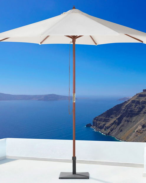 Umbrelă de grădină 270 cm TRATORIA (lemn) (bej deschis)