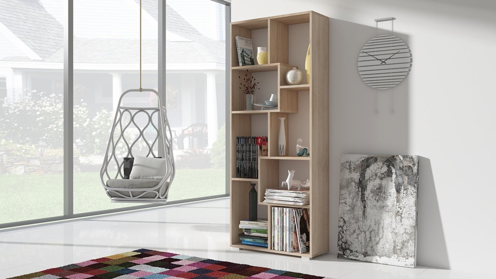 Raft Denny îngust stejar sonoma deschis